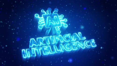 Artificial Intelligence Digital Technology Virtual Screen HUD Hologram Hi Tech Concept