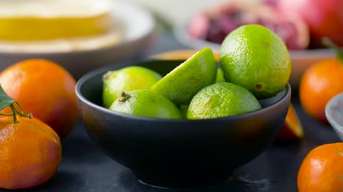 Fresh Citrus Fruit Assortment in Bowl
