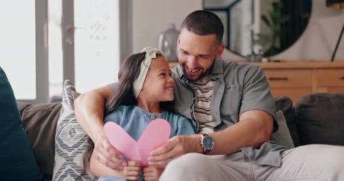 Loving Father and Daughter Bonding at Home