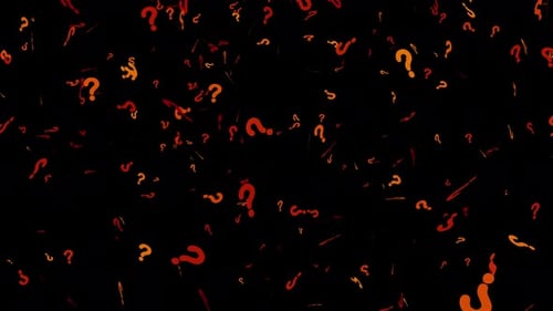Falling Question Marks Background Alpha Channel Animation