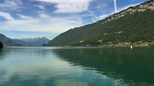 Tranquil Villages Around Lake Brienz On The Foot Of Brienzer Rothorn Mountain In Bernese Oberland, S