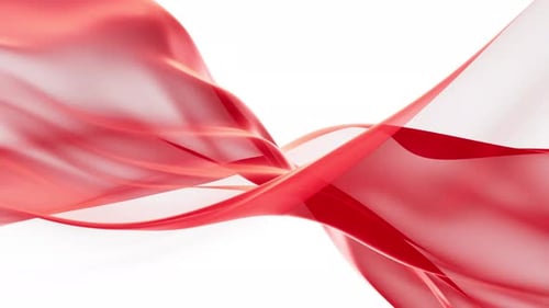 Elegant Red Flowing Fabric Abstract Background Loop