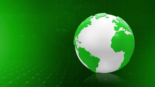 Grüne Hintergrundschleife für Digital Globe News