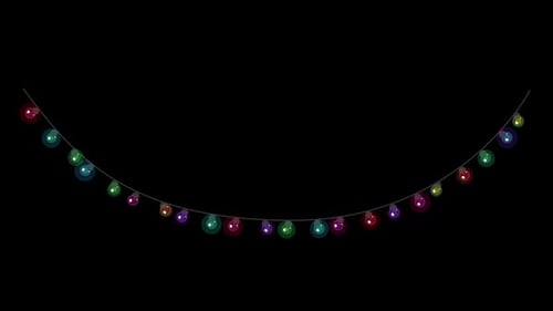 U Shaped Party Lights Loop Transparent