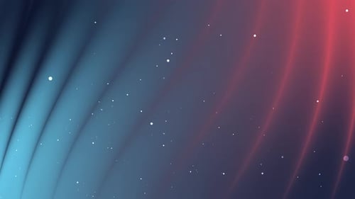 Abstract Gradient Wavy Lines and Particles Looping Background