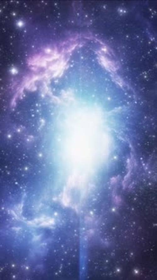 Vertical Cosmic Nebula Starfield Background Animation