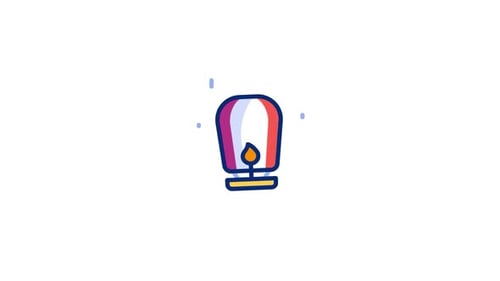 Sky Lantern Animated Icon