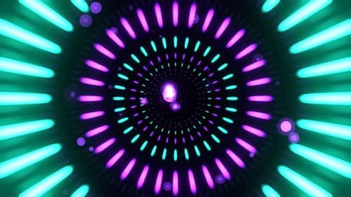 Turquoise And Purple Infinite Luminescent Abstract Space Background VJ Loop In 4K