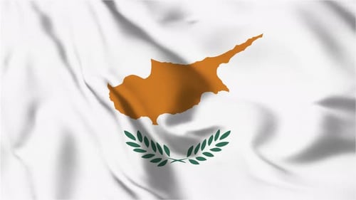 Realistic Waving Flag of Cyprus