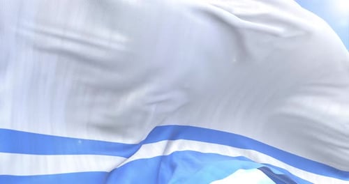 Waving Fabric Background with Blue Sky and Clouds