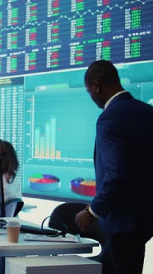 Vertical Video Chief Financial Officer Examining Capital Funds and Revenue Data