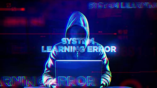 Hacker Theme System Error Glitch Text Animation