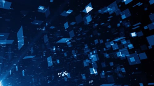 Blue Futuristic Digital Data Flow Background Animation