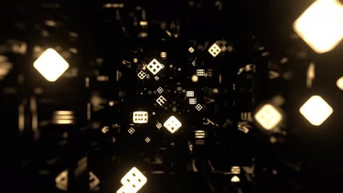 Light Yellow Fantastic Space With Neon Elements Background Vj Loop In 4K