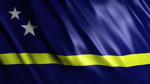 Realistic Waving Flag of Curacao Animation