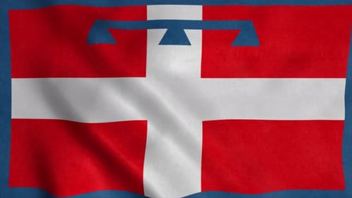 Realistic Waving Flag Animation with Fabric Texture Loop