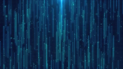 Blue Hi-Tech Stream: Abstract Background with Glowing Lines and Speed Motion