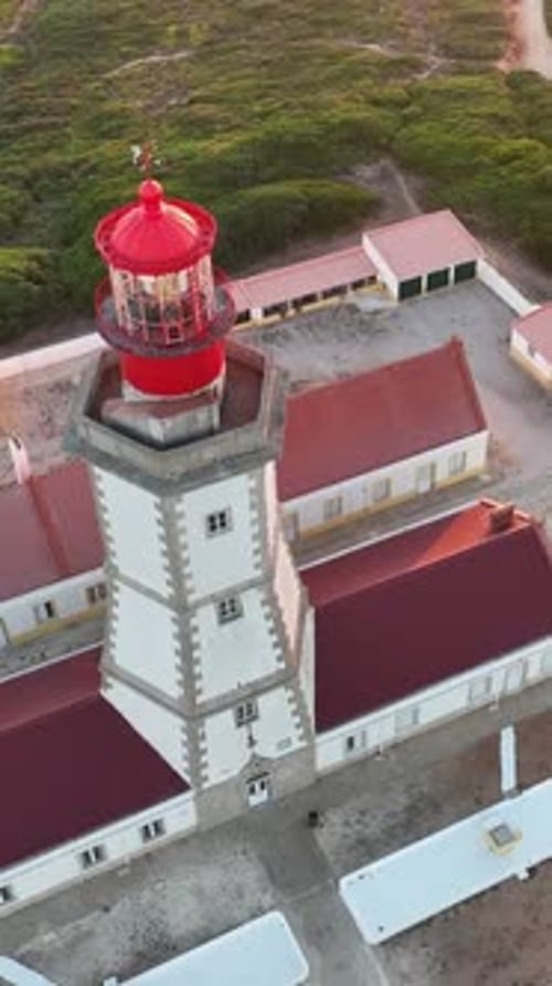 Lighthouse on Cabo Espichel Cape Espichel on Atlantic Ocean