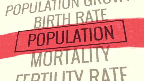 Population 3D Scrolling Title Animation