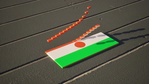 Niger Flag - Slow Motion
