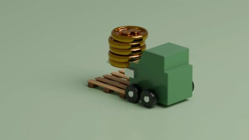 3D Loop Satisfying Logistics Animation