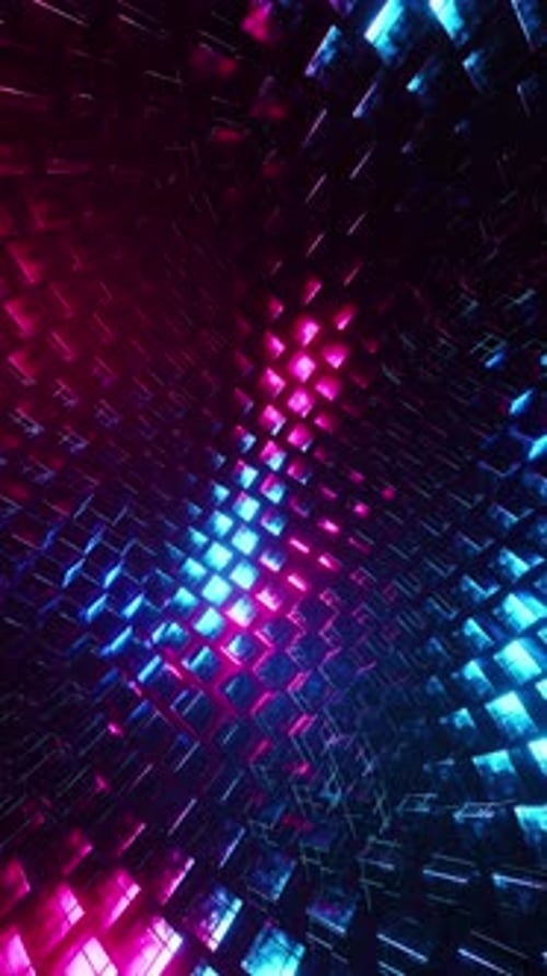 Abstract animation of random movement of rectangular shapes. Vertical looped video