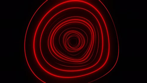 Roter Neon-Radiowellen-Hintergrund Vj Loop In 4K