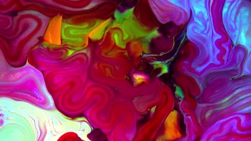 Perfect Multi Colored Fluid Paint Movement Background 45