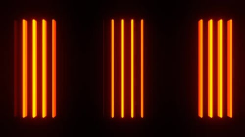 Orange Vertical Led Panels With Transitional Light Background Vj Loop In 4K