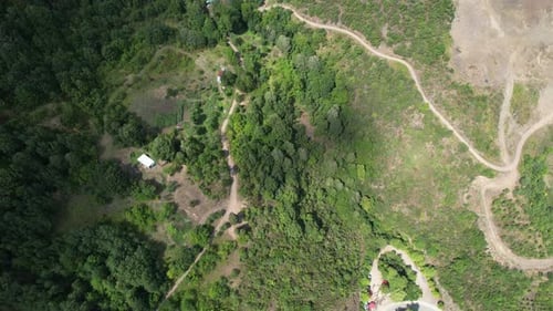 Aerial Mountain Road