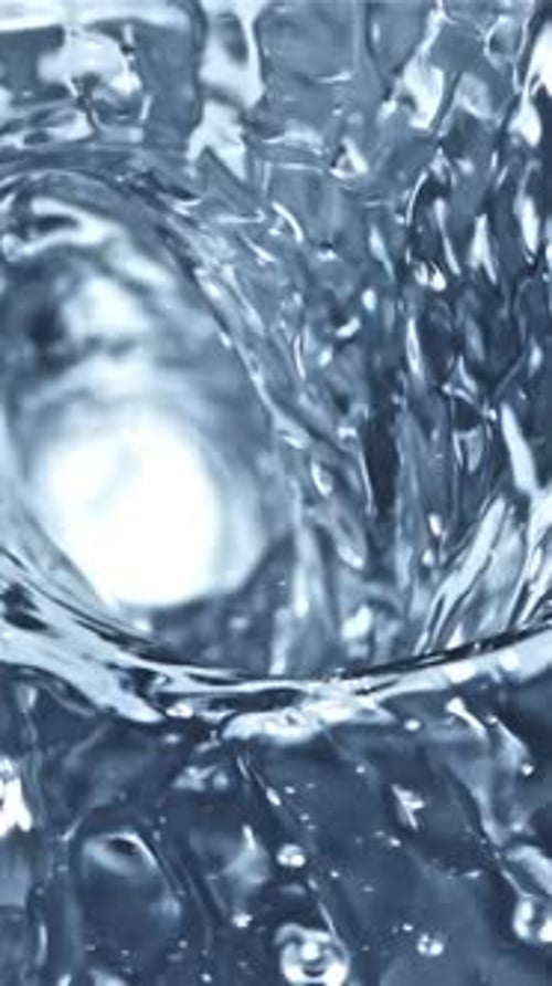 A Whirlpool of Water with Air Bubbles Filmed is Slow Motion 1000 Fps
