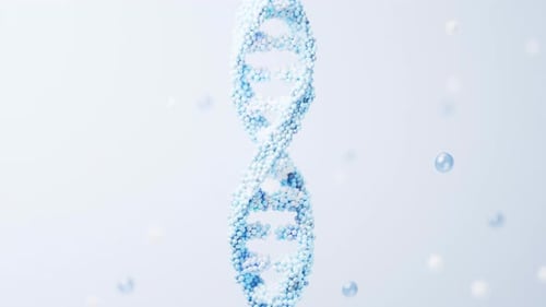 Animated 3D DNA Strand Rotation for Scientific Backgrounds