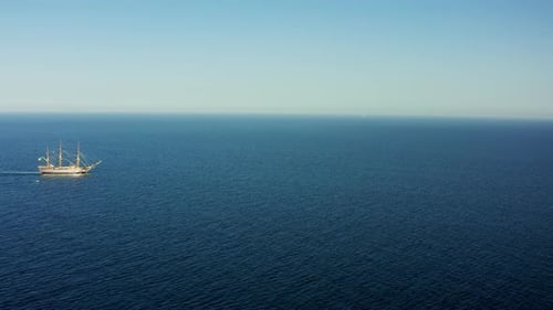 Amerigo Vespucci Sailing Ship in the Open Ocean