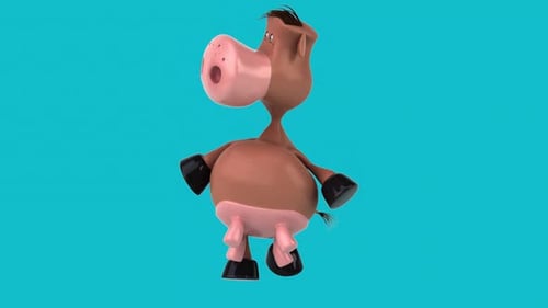 Fun 3D cartoon cow (with alpha channel)