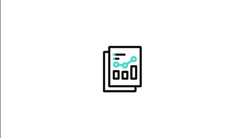 Animated Flat Design Business Report with Growing Data Graphs