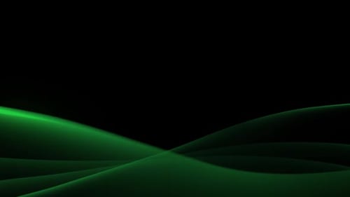 Fluid Dynamic Green Wave Lines Background Animation