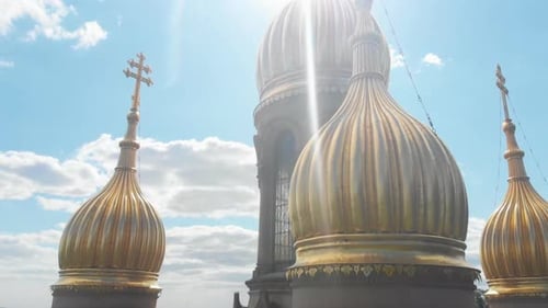 Russian Church, Russian temple, drone shot of Russian church