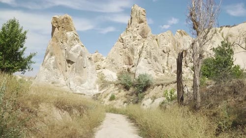 Scenic pathway in Love Valley of Goreme Historical National Park