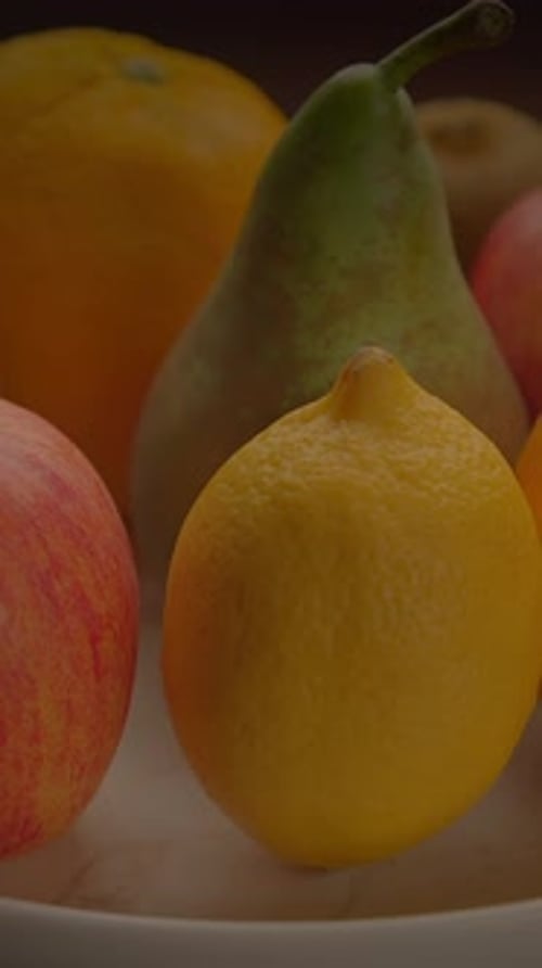Various Fruits on Plate at Home