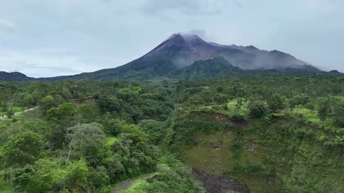 Beauty of Mount Merapi at Sunrise
