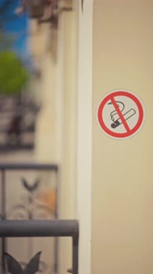No Smoking Symbol on Wall