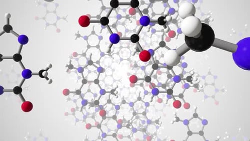 Colorful Molecular Structure Illustration