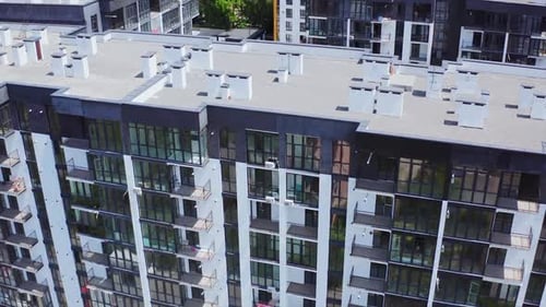 New house for city residents. Contemporary apartment building