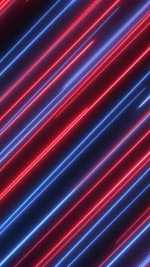 Neon Colored Lines on Black Vertical Background