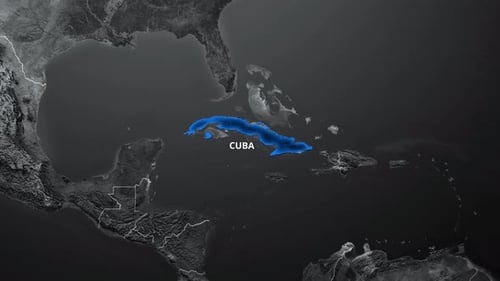 Animated Map Highlight of Cuba