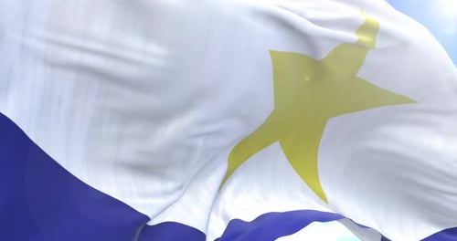 Saba Flag Waving And Rotating Camera 4K