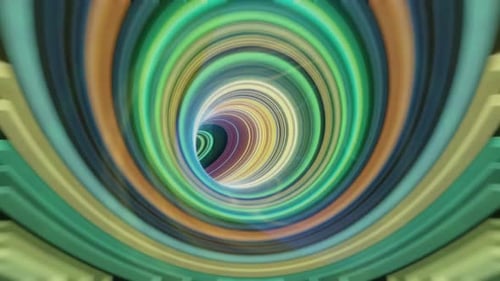 3D-Render-VJ-Projektion, Weltraum-Hyperloop, Endlosschleife, futuristisches Konzept