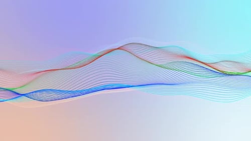 Colorful Dynamic Abstract Waves Flowing Background