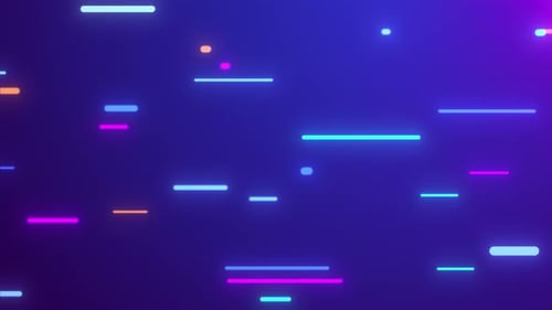 Glowing Neon Lines Abstract Tech Background Loop