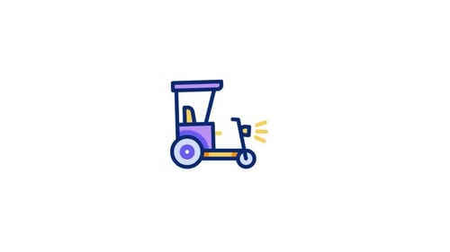 Icône animée Pedicab